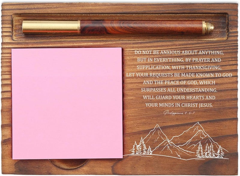 EFFJNSG Do Not Be Anxious Sticky Note Holder, Christian Desk Organizer for Religious Social Worker Therapist Counselor Educators Gift for Office Self-Stick Note Pad Holders EDP110 - Image 1